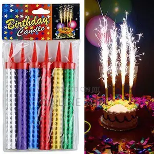 Birthday Cake Sparkler Candles Sparkling Fountain Firework Toppers