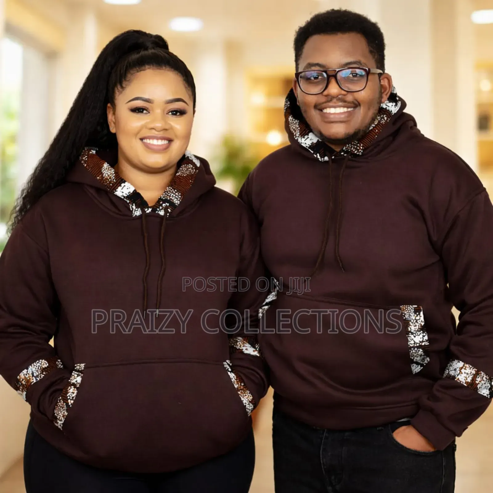 Ankara Couple Hoodie Goals!