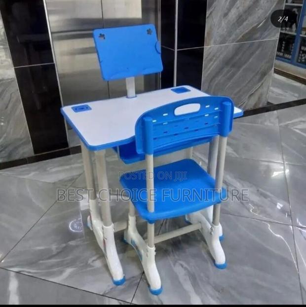 Kids Combo : Blue and White Ergonomic Study Table and Chair Set. - thumbnail 3