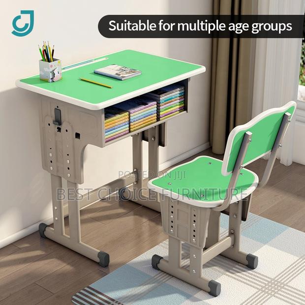 Kids Combo : Blue and White Ergonomic Study Table and Chair Set. - thumbnail 9
