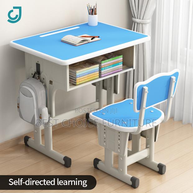 Kids Combo : Blue and White Ergonomic Study Table and Chair Set. - thumbnail 10