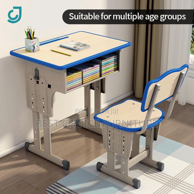 Kids Combo : Blue and White Ergonomic Study Table and Chair Set. - thumbnail 11