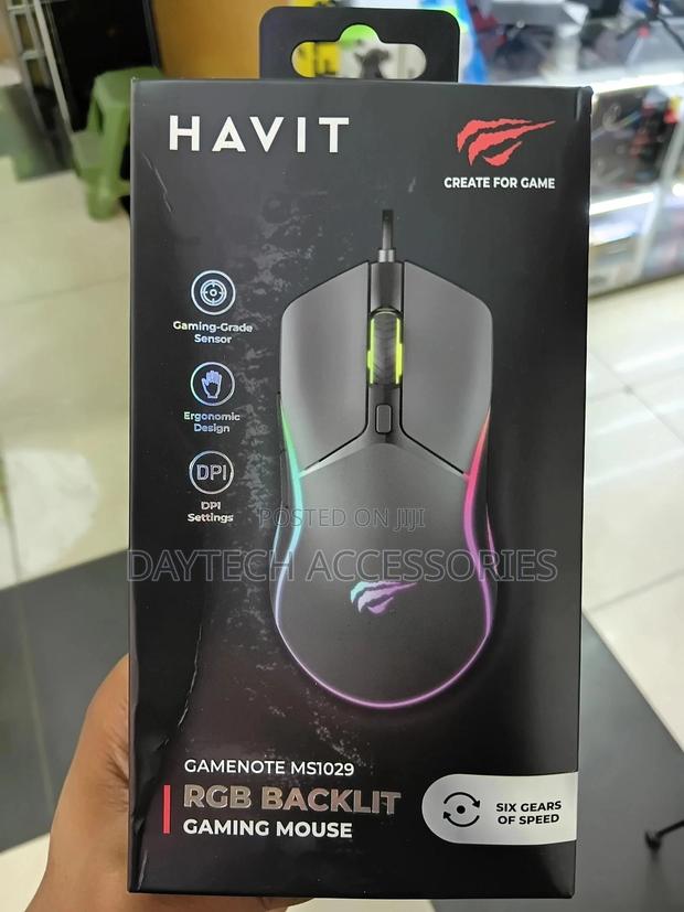 The Is a Havit Gamenote Ms1029 RGB Backlit Gaming Mouse.