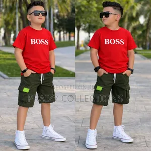 Boss Kids Short N Tshirt Set