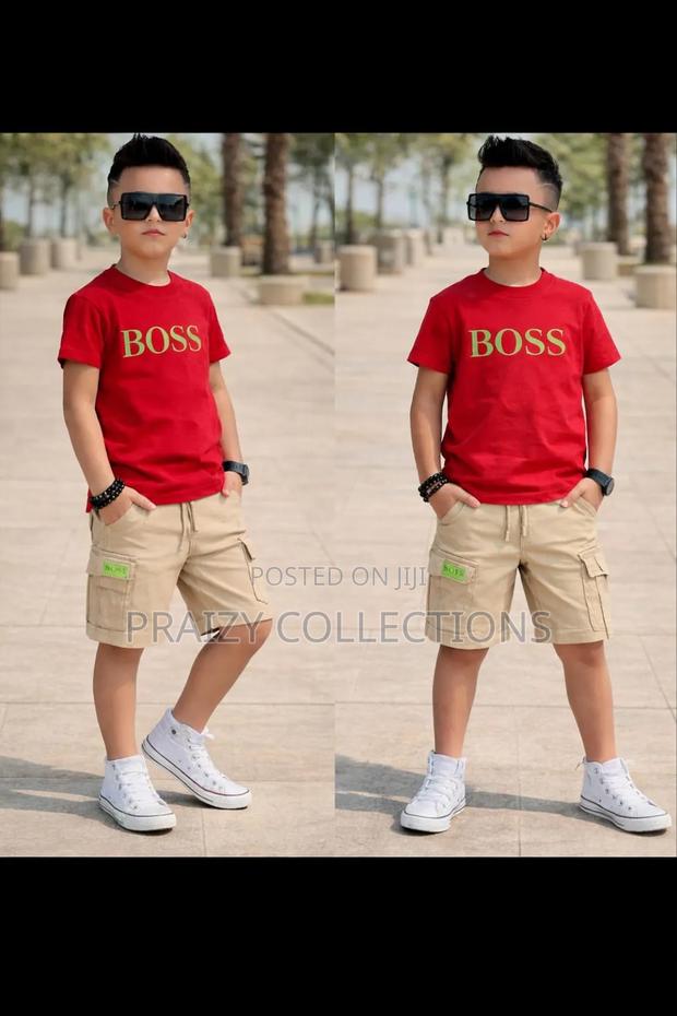 Boss Kids Short N Tshirt Set - thumbnail 4