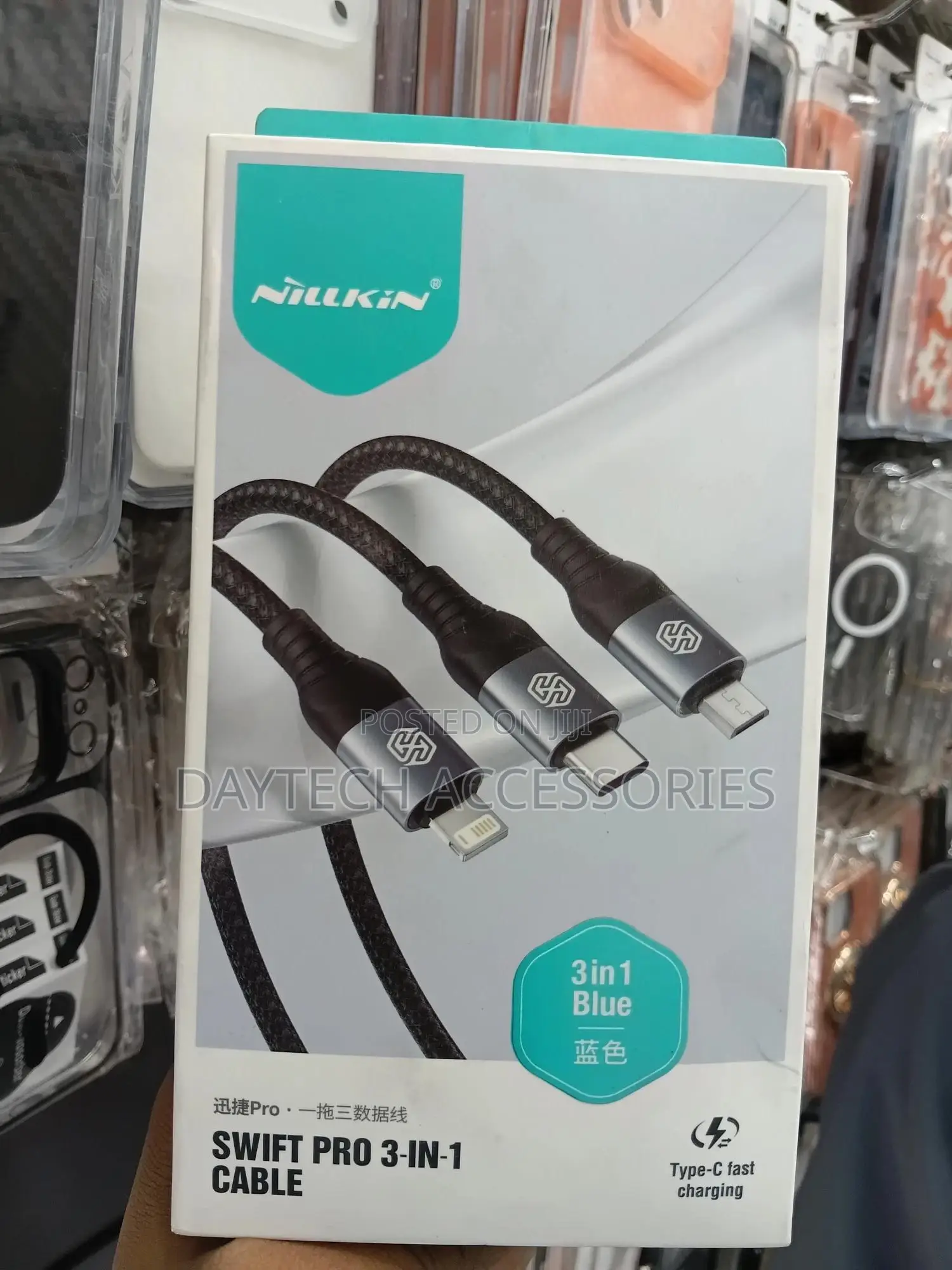 The Nillkin Swift Pro 3-in-1 Cable Fast Charging Cable.