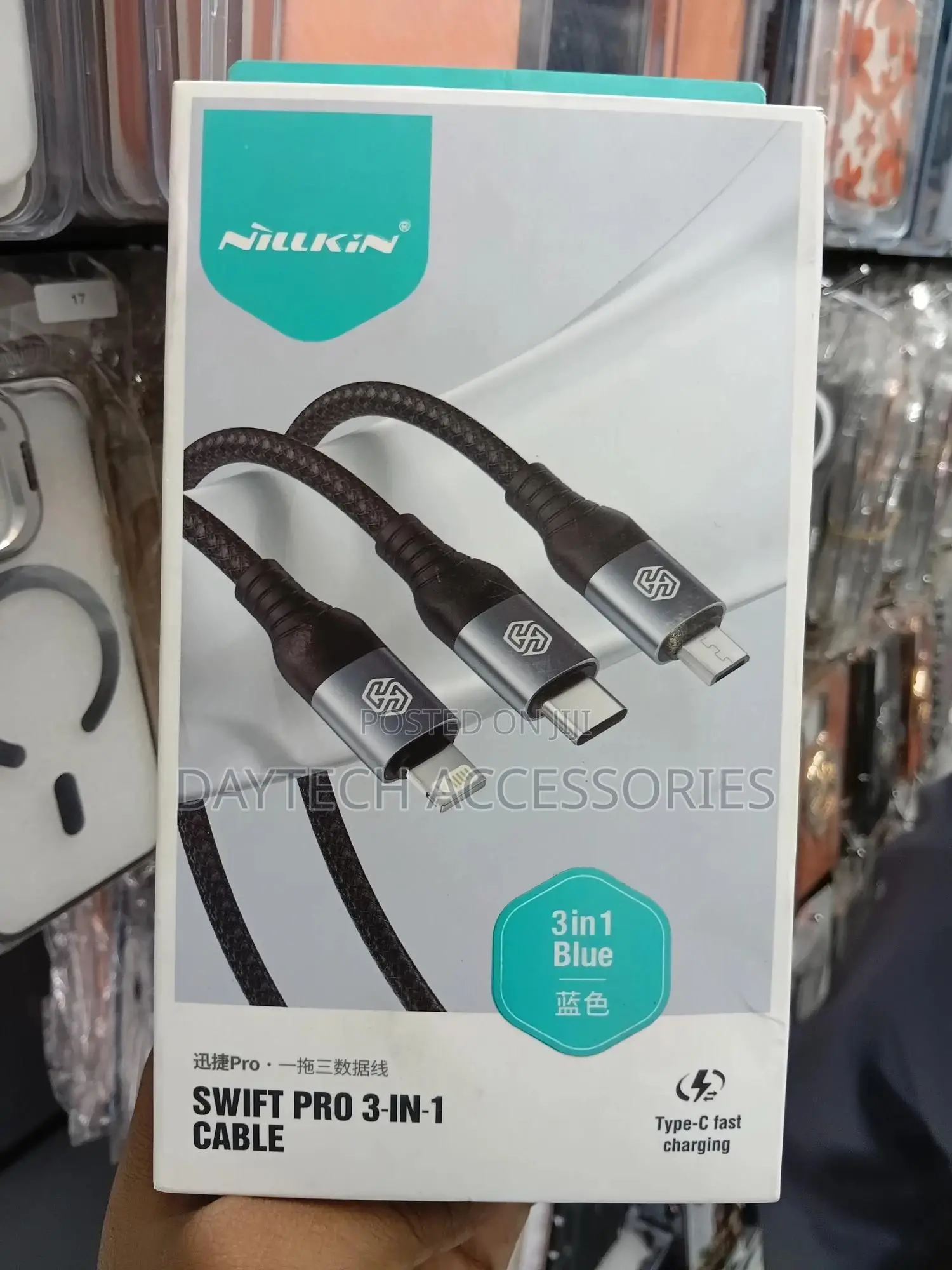 The Nillkin Swift Pro 3-in-1 Cable Fast Charging Cable.