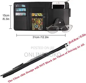 Universal Car, Suvs Tracks Sun Visor Organizer With Storage Holder
