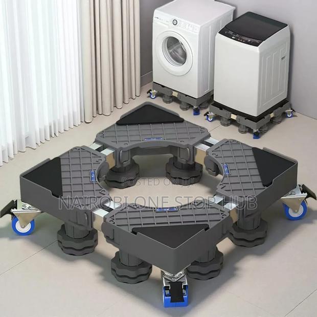 Heavy Duty Double Metal Rod Fridge / Washing Machine Stand