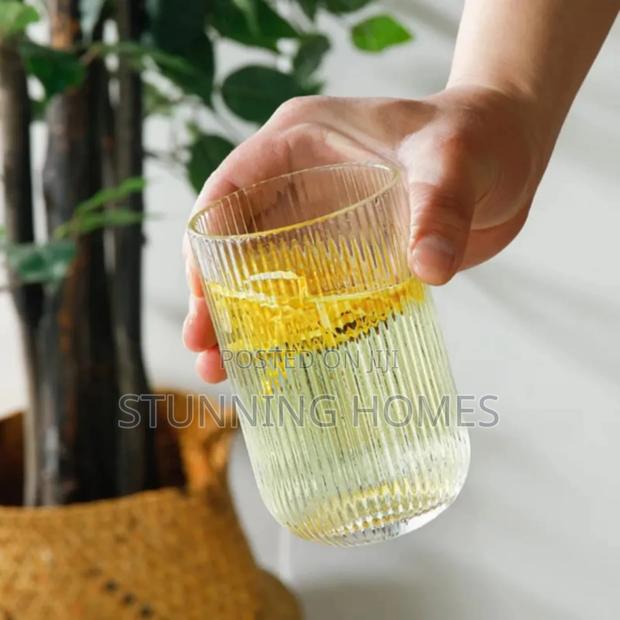 6pcs Ribbed Glasses