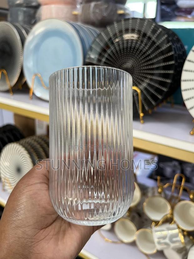 6pcs Ribbed Glasses - thumbnail 2