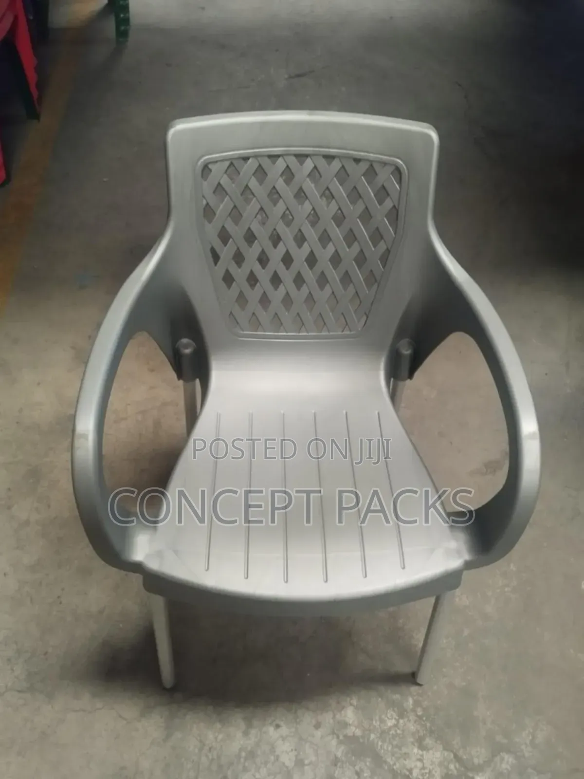 Complast Armchair With Metal Tubing Legs/ Stands