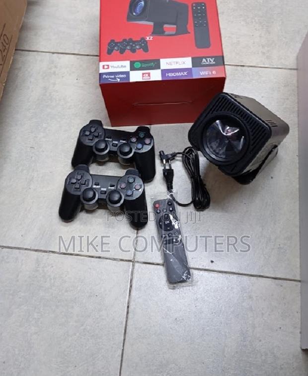 Game Projector Max + 2 Controllers, Retro Gaming Hd Auto Keystone - thumbnail 2