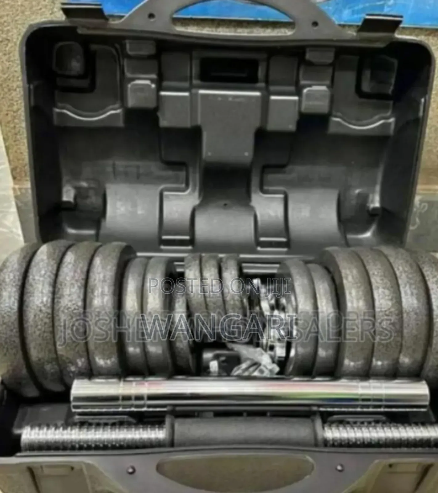With Case Chrome 30kgs Dumbells