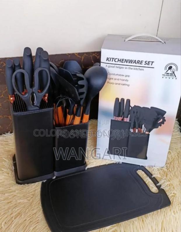 With Chopping Board 19pcs Silicone Spoons