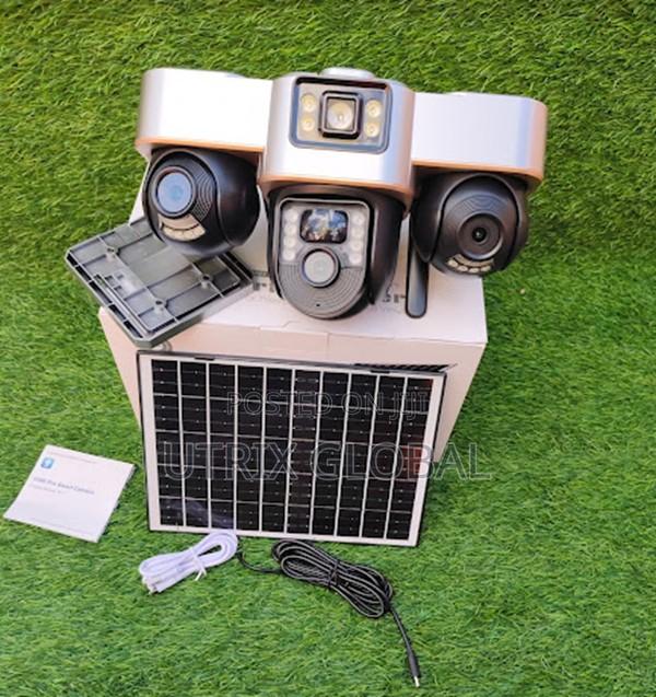 3 Lens 4g Solar Camera Night Vision Ptz