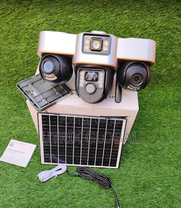 3 Lens Outdoor 4g Solar Ptz Security Camera