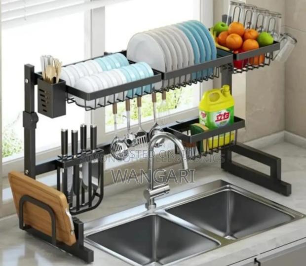 With Chopping Board Over the Sink Dish Rack