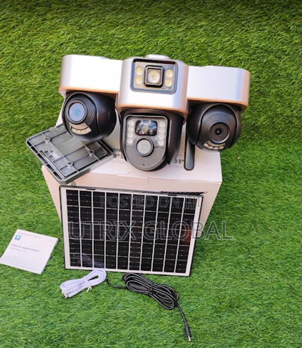 4g Triple Lens Solar Camera Wide Angle View - main view