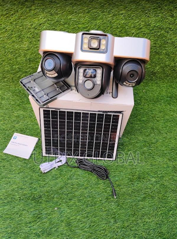 Solar Powered 3 Lens 4g Cctv Camera