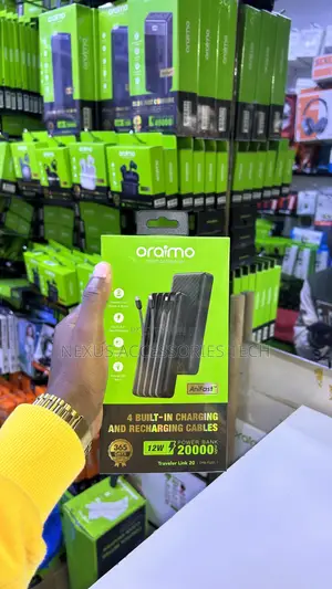 Oraimo 20000mah Power Bank Traveler Link 20 (Opb-P5201)–Built-Incables