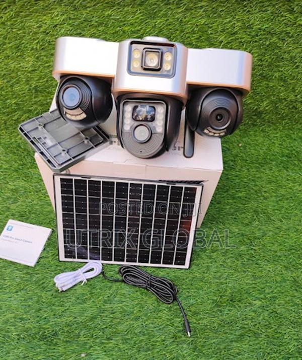Triple Camera Lens 4g Solar Outdoor Cctv