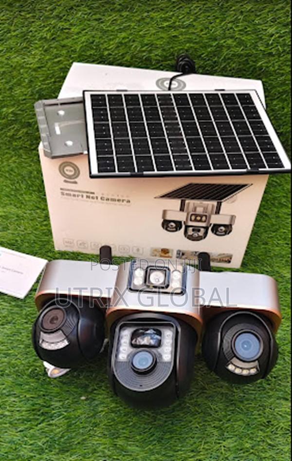 Outdoor 3 Lens 4g Solar Security Camera Ptz