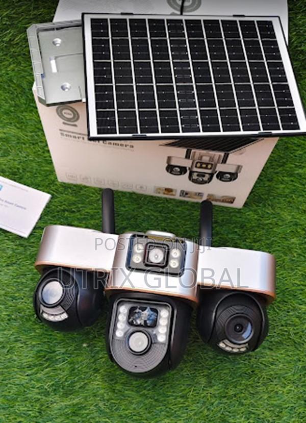 Smart 3 Lens 4g Solar Camera Full App Rotation