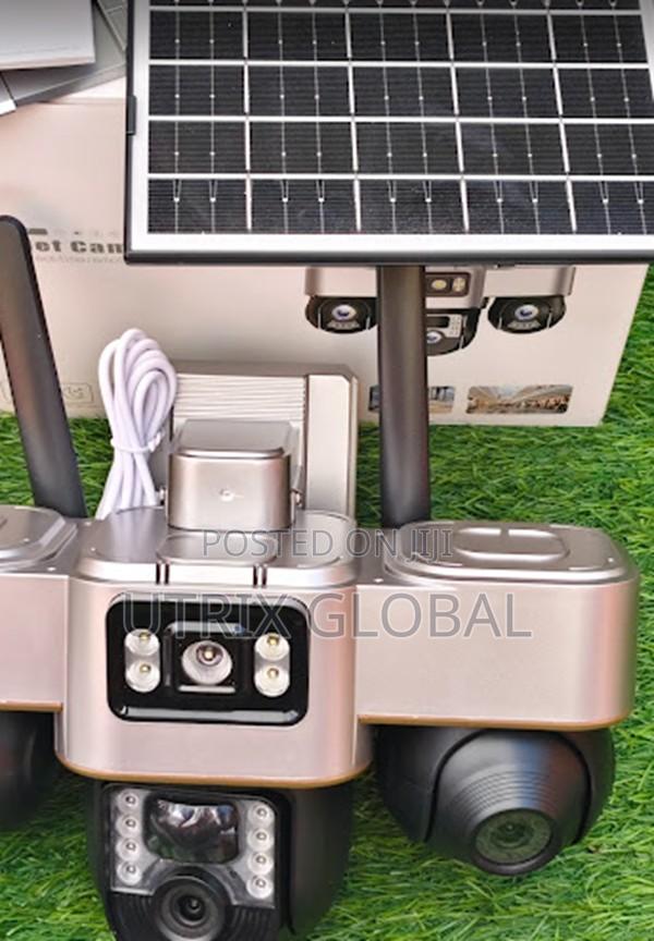 3 Camera Lens 4g Solar Powered Outdoor Cctv
