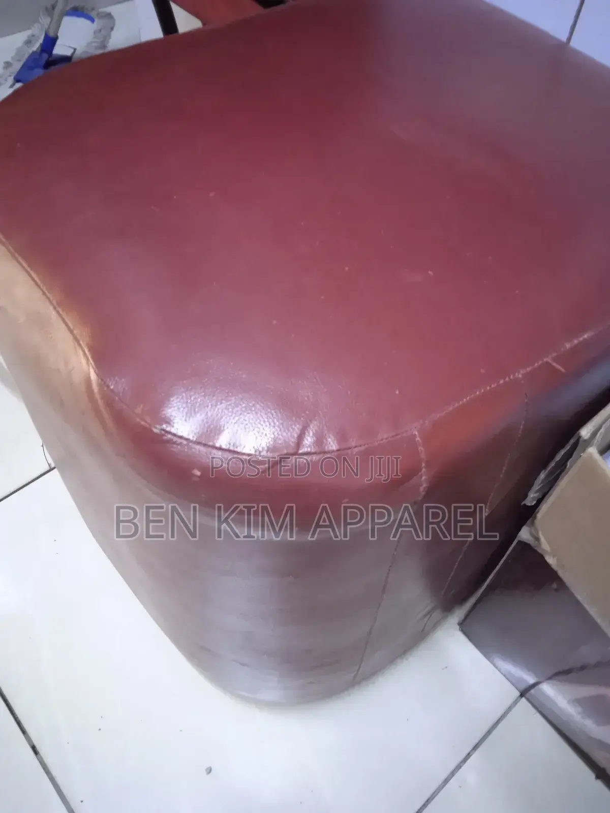 56 by 50cms × 50cms Height Soft Padded Pu Leather Stool Marooy