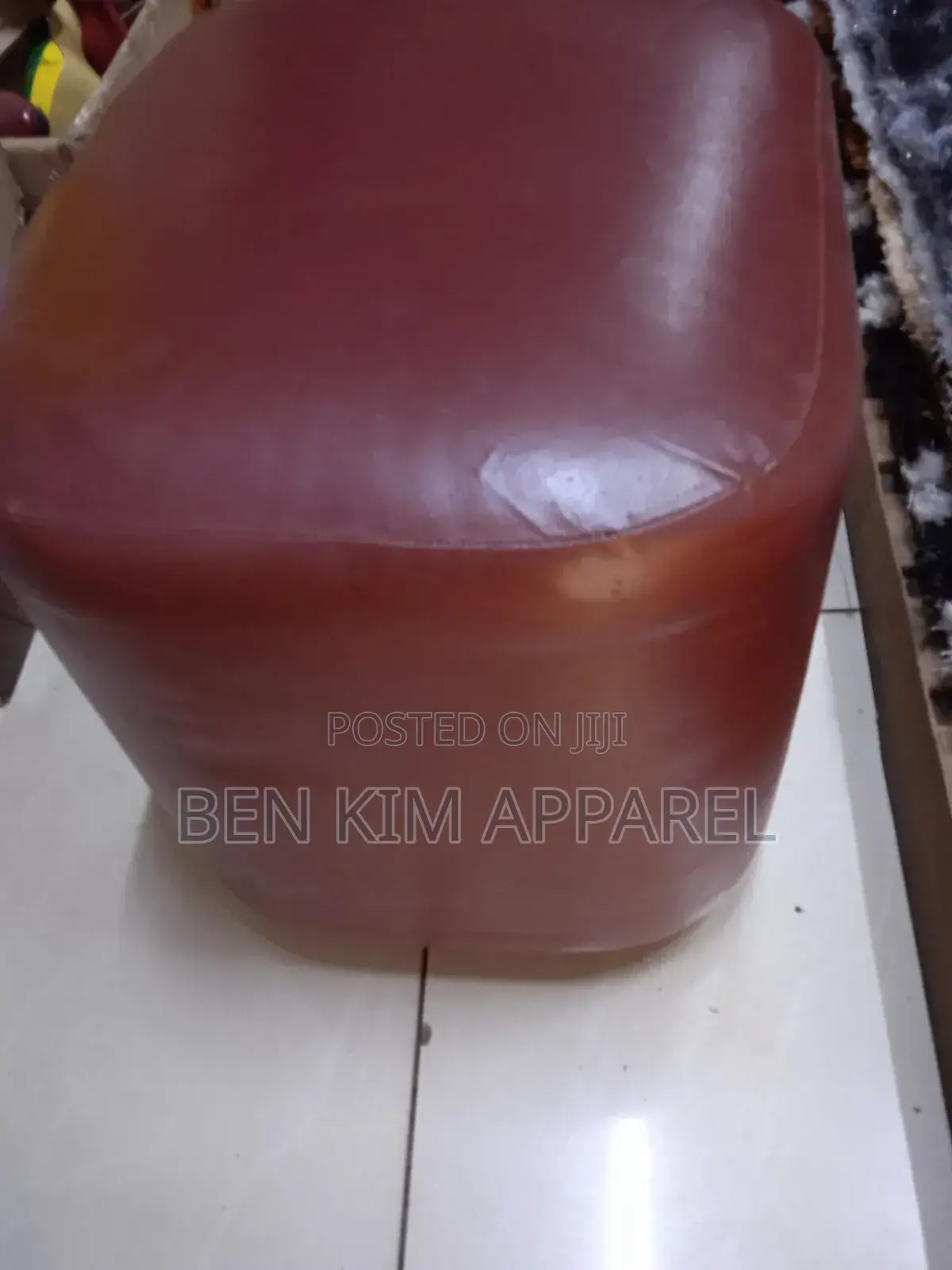 56 by 50cms × 50cms Height Soft Padded Pu Leather Stool Marooy