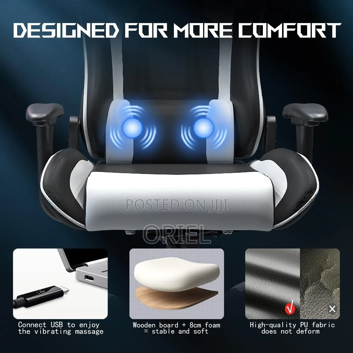 Modern Gaming Chair : Generic Black White Executive Gaming Chair