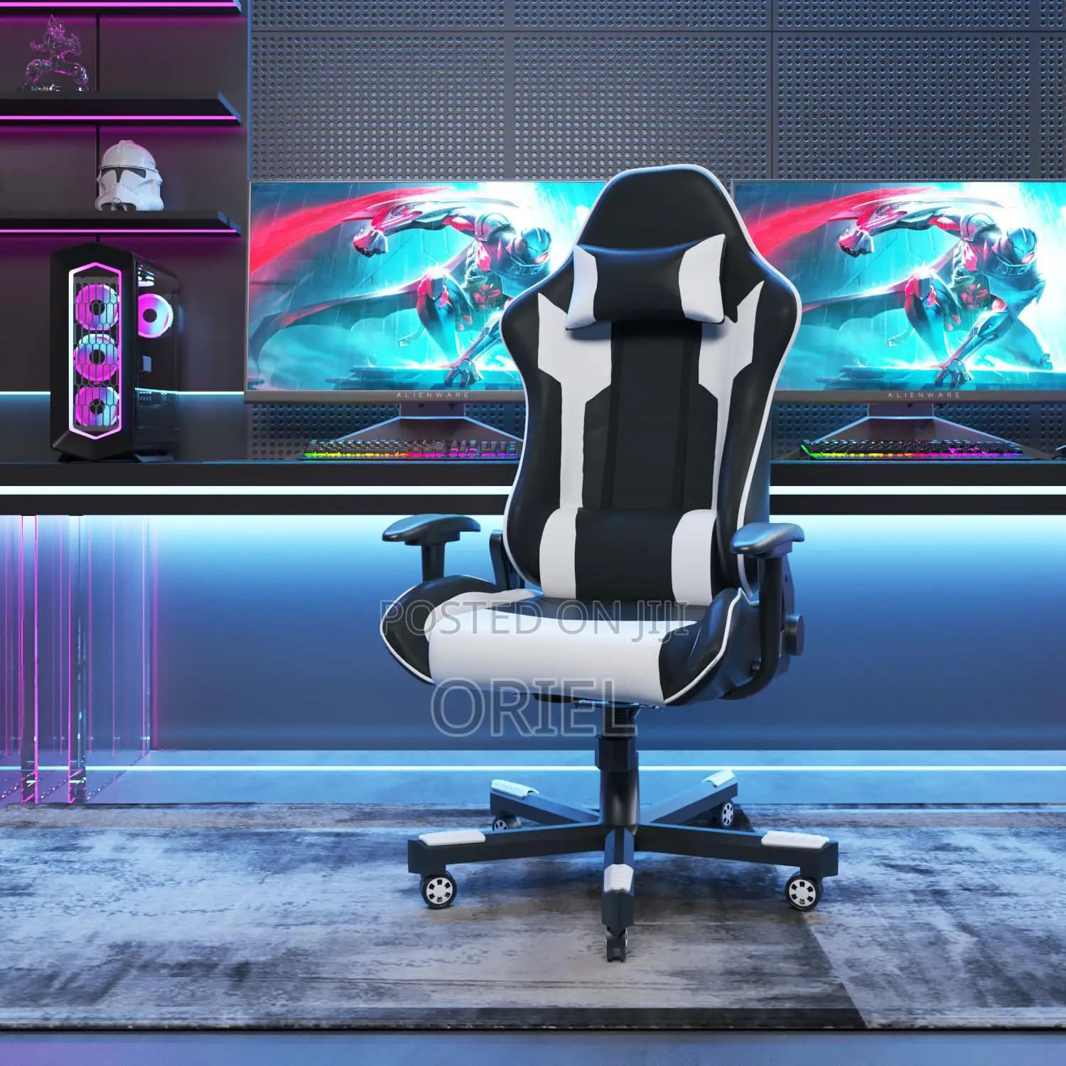 Modern Gaming Chair : Generic Black White Executive Gaming Chair