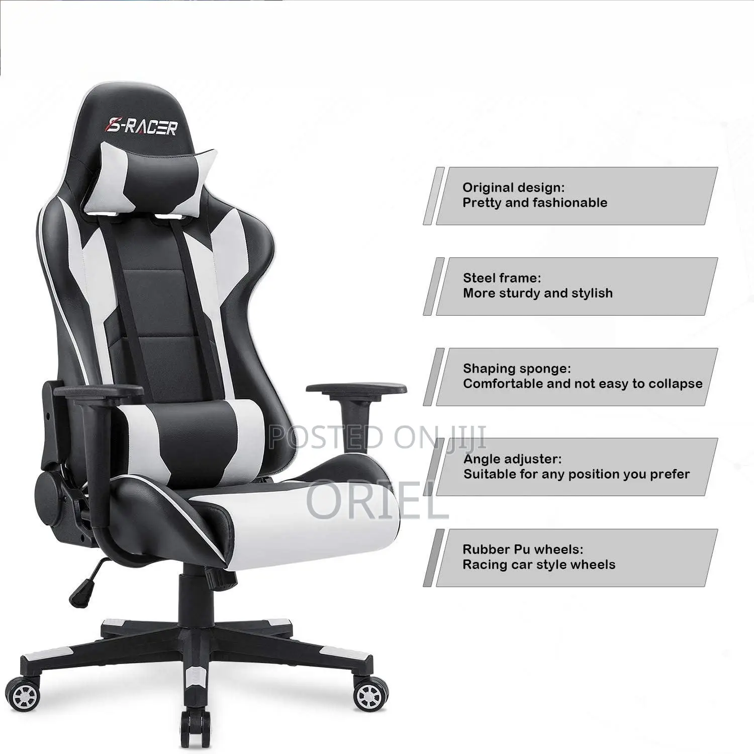 Modern Gaming Chair : Generic Black White Executive Gaming Chair
