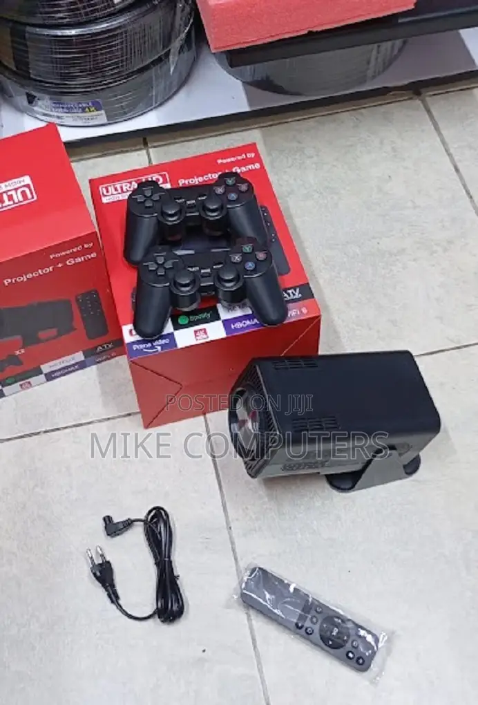 Hy320 Portable Projector 1080p Smart Projector With Game Controller