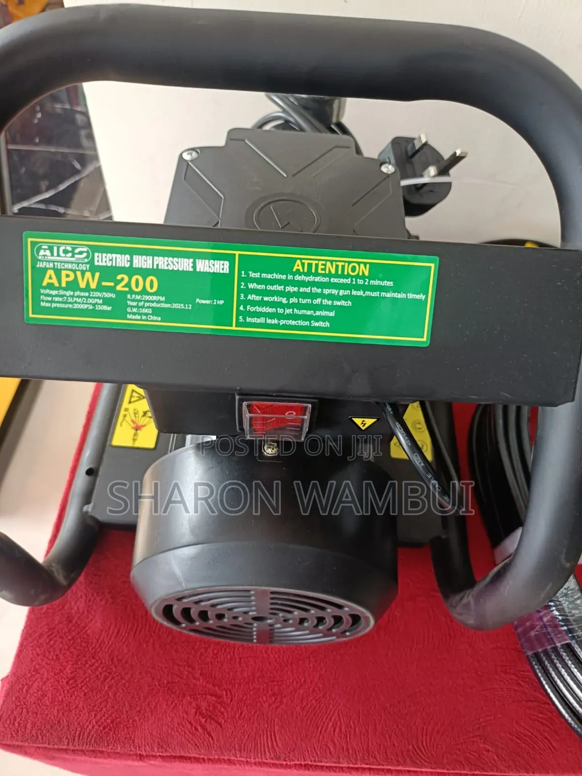 Aico 2000psi Portable Car Wash Machine /Aico Portable Car Wash