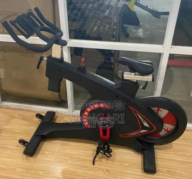 Red and Blue Spin Bike. New