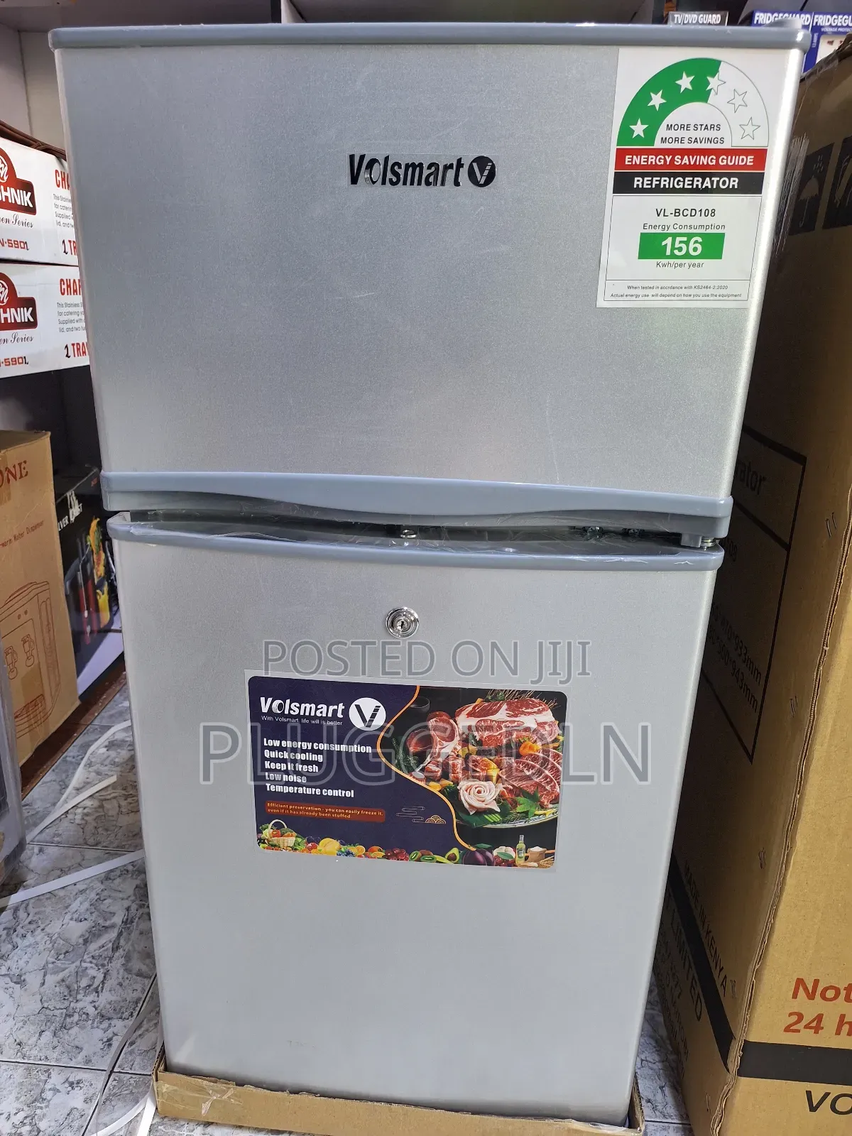 Volsmart Vl-Bcd108 Double Door Fridge.