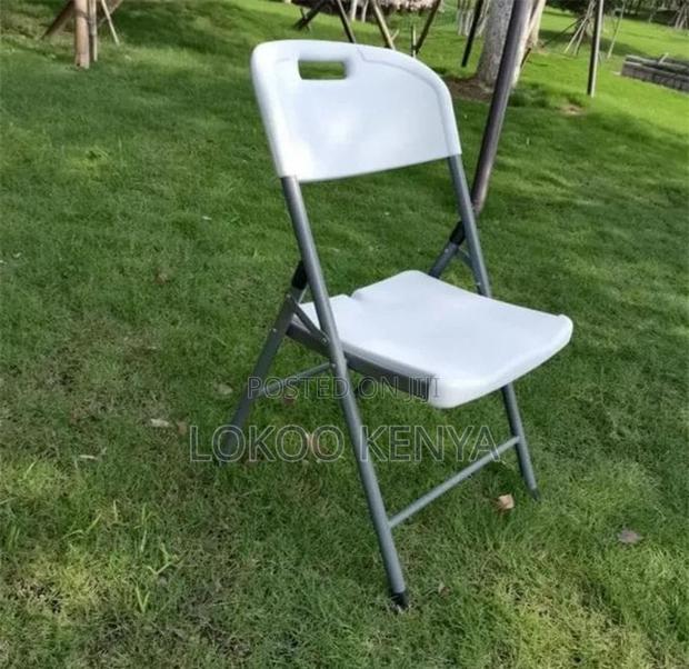 Garden Chair; White Plastic Foldable Lightweight Garden Chair - thumbnail 13