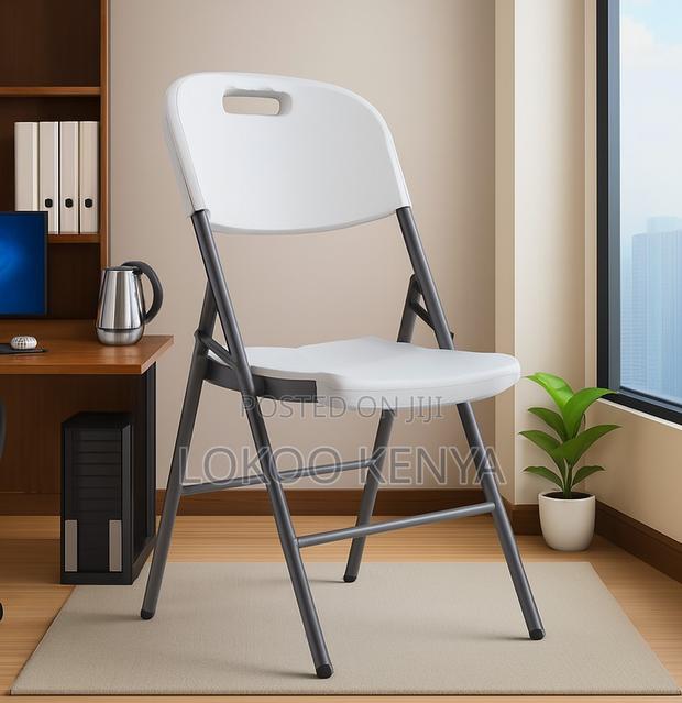 Garden Chair; White Plastic Foldable Lightweight Garden Chair - thumbnail 15