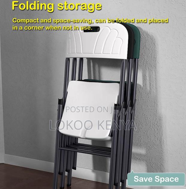 Garden Chair; White Plastic Foldable Lightweight Garden Chair - thumbnail 17