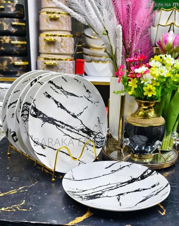 White MarbleDinner Plates - main view