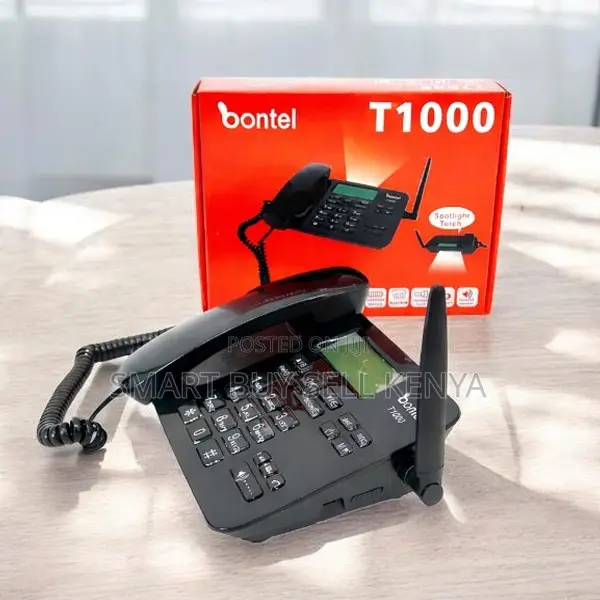 Time Display Bontel T1000 Dual Sim GSM Fixed Landline Desktop Phone