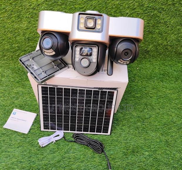 3 Lens Solar 4g CCTV Camera Full Coverage - main view