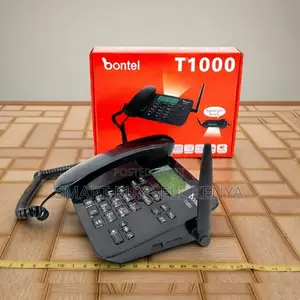 Battery Backup Bontel T1000 Dual Sim GSM Fixed Landline Desktop Phone
