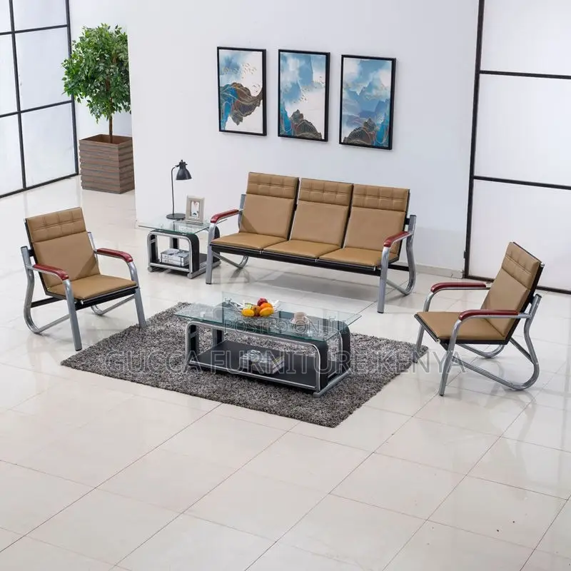 Brown 5-seater Executive Reception Office Sofa