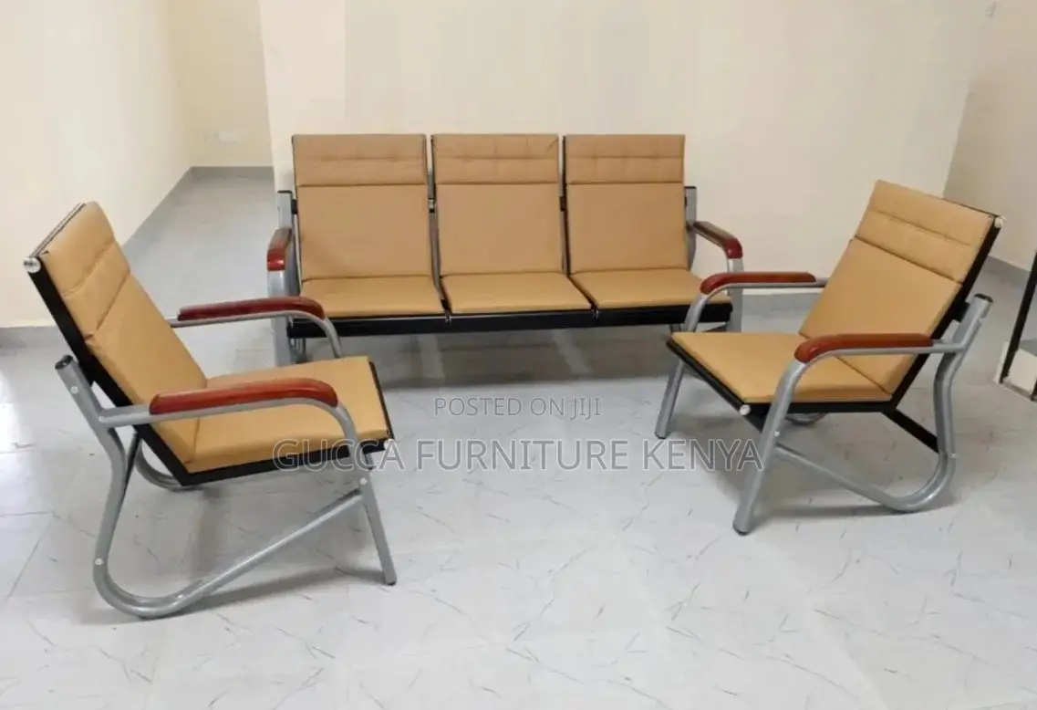 Brown 5-seater Executive Reception Office Sofa