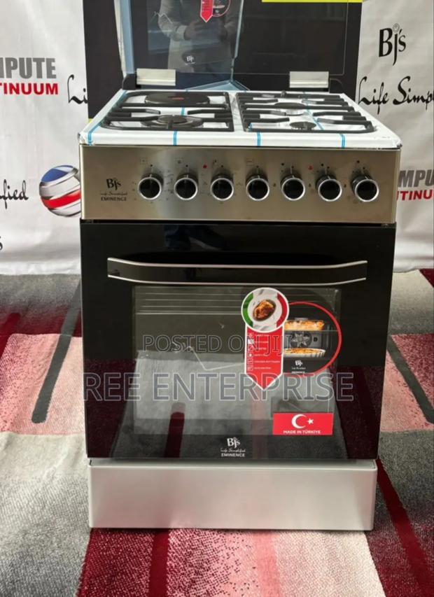 60×60 Eminence Enox Premium Cooker
✅ 3 Gas + 1 Rapid Hotplate