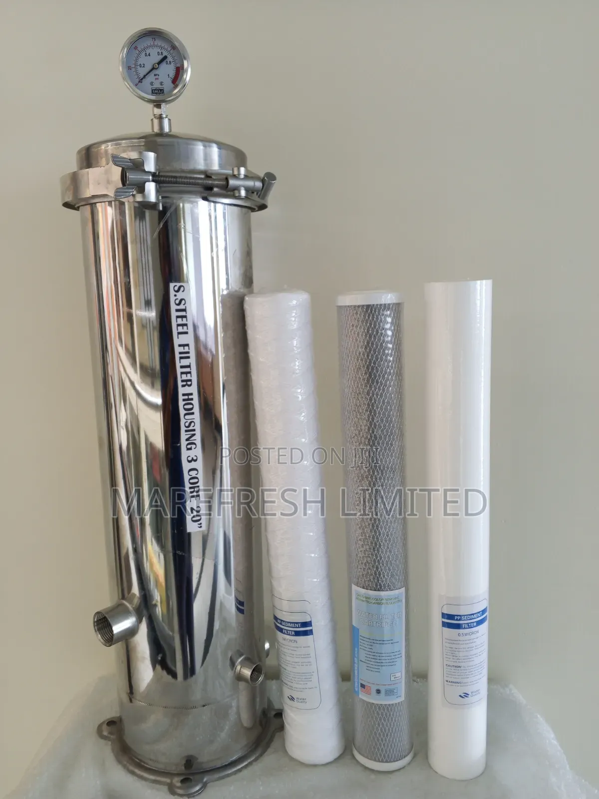3core Stainless Steel Filter Housing 20 "