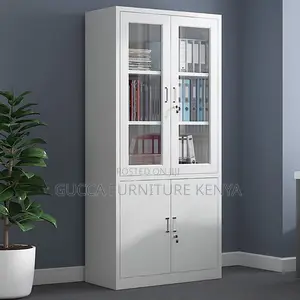 2-door Metallic Glass Front Filling Cabinet